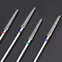 Fraise à ongles professionnelle en carbure de tungstène pour le retrait de gel, nettoyeur d'ongles, lime conique de sécurité pour l'élimination des strass, prise US Jinyi