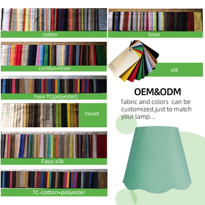 Bedside Handicraft Table Lampshade Eco-Friendly Fabric Light <strong>Shade</strong> Round Top Scalloped Bottom Desk <strong>Green</strong> <strong>Lamp</strong> <strong>Shade</strong> - Product Image 3