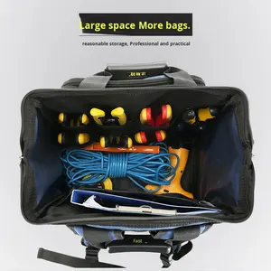 Sac à bandoulière multifonctionnel pour électricien, en toile Oxford résistante à l'usure, avec fermeture éclair, pour outils et réparations de communication - Product Image 4