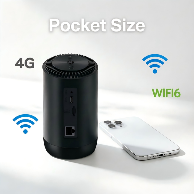 Portable 4G Lte Router With Sim Card Slot Wifi 6 300Mbps Wireless Cpe Built in Battery Support 16 Users for Home Travel Use