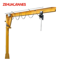 Grue à flèche sur colonne ZEHUA BZD 0,25T-5T, palan à flèche monté sur colonne, CE ISO, à commande électrique, pour atelier, petites pièces