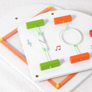 Tableau mural Montessori en bois naturel à 5 panneaux, en forme de nuage, pour activités sensorielles et jeux éducatifs - Product Image 5