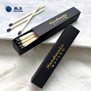 Latest Stylish Eco-Friendly Heavy-Duty Drawer Sliding Black Custom Printed Match Carry <strong>Long</strong> Paper Packaging <strong>Box</strong> for Gift &amp; Craft - Product Image 2