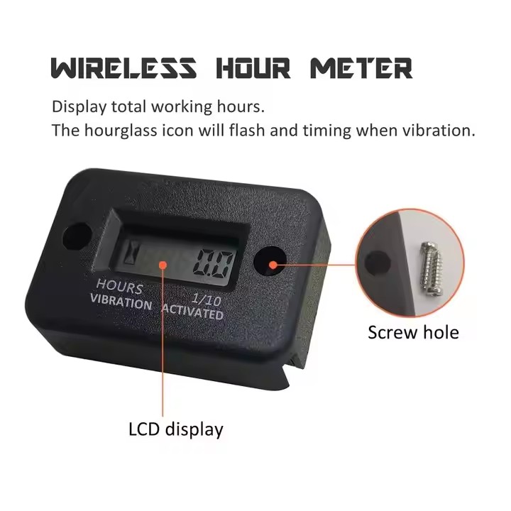 Wireless Vibration Hour Meter Counter for Motorcycle Equipment