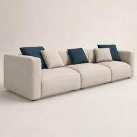Canapé modulaire incurvé en tissu pour bureaux commerciaux, vente en gros, mobilier FF&E pour hall d'hôtel, villa, projets de réaménagement en gros