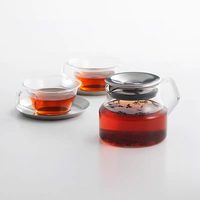 Mug de voyage en verre fait main, design classique et moderne, avec couvercle en acier inoxydable PUSH-PULL, compatible lave-vaisselle et micro-ondes, idéal pour les voyages