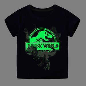 T-shirts lumineux de nuit de vente chaude de RTS pour des garçons lumineux 100% coton à manches courtes d'impression animale de planète pour des enfants T-shirts - Product Image 1
