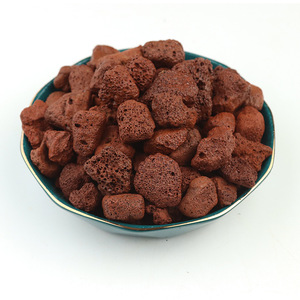 Grande granulométrie de roche volcanique rouge lavée à l'eau, support filtrant pour aquariums d'élevage de poissons, origine Chine - Product Image 1