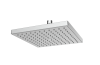 Kit de douche pluie monocommande chromé avec cartouche céramique, jet doux, robinets thermostatiques muraux en laiton poli