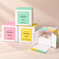 Boîte d'emballage cosmétique de luxe personnalisée avec impression dorée, boîte en carton pour sérum, capsules et crème