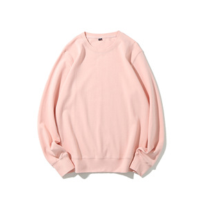 Fabricants de vêtements personnalisés printemps et automne 300g couleur unie col rond sweat ample décontracté haut à manches longues - Product Image 3