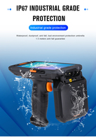 Terminal mobile tenu dans la main IP68 imperméable pour l'entrepôt Scanner industriel de code barres de PDA RFID NFC Android rocailleux LF 125KHZ 134.2KHZ