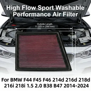 Filtro de Aire de Alto Flujo para Deportes de Alto Rendimiento 13717619267 para <span class=keywords><strong>BMW</strong></span> F44 F45 F46 <span class=keywords><strong>214d</strong></span> 216d 218d 216i 218i 1.5 2.0 B38 B47 2014-2024 - Product Image 1
