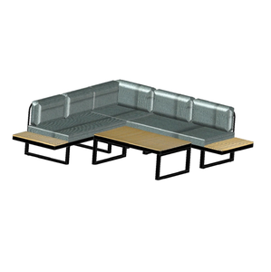 Top Quality Acacia Wood Outdoor Sofa Sets for Porch, <b>Garden</b>, Backyard Powder-coated Steel Frame, Customized <b>Cushion</b> Color - Product Image 6