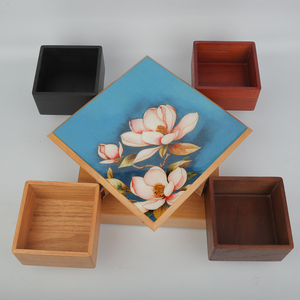 Caja de Almacenamiento de Madera MDF Giratoria de Cuatro Compartimentos Hecha a Mano, Diseño Rectangular Clásico, Grabado Láser, Madera de Arce Reciclable, Empaque Personalizado - Product Image 4