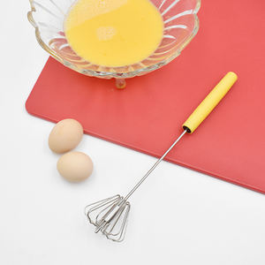 <span class=keywords><strong>Fouet</strong></span> à œufs en acier inoxydable de qualité alimentaire, mélangeur à crème semi-automatique de cuisine, facile à utiliser pour battre les blancs d'œufs/la crème double en pointes douces - Product Image 6
