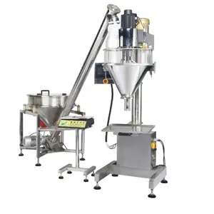 Semi automatic coffee flour chilli detergent milk powder filling and packing machine screw dry powder filling machine