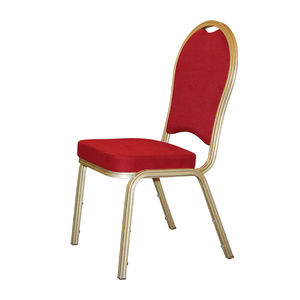 Cadeira empilhável de alumínio moderna chique por atacado para banquetes de casamento na igreja - Product Image 3