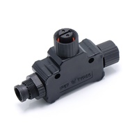 Connecteur étanche en plastique à trois voies de type T 2-5 Core NMEA2000 Aviation Plug pour Yacht 5A Courant nominal Boîtier en nylon