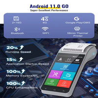 Multifunción portátil 5,5 pulgadas pantalla táctil 4G Wifi Bluetooth Nfc impresora Cámara huella digital Terminal sistema portátil Pos