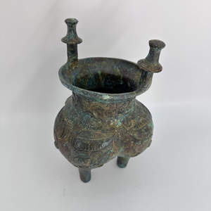 Bronce Jia Metal Craft Wine-Warming Vessel Xia Shang Zhou Dynasty Ritual Casting utilizado para fines Escultura de bronce fundido - Product Image 2