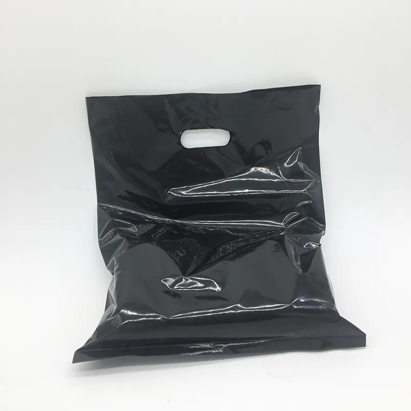 Tùy Chỉnh Logo In Phân Hủy Sinh Học Bột Ngô Đấm Lỗ Xử Lý Ldpe/Hdpe Shopping Carrier Nhựa Die Cut Bag