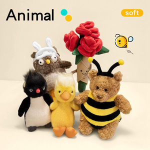 Siêu mềm ong và chim cánh cụt đồ chơi sang trọng dễ thương vui vẻ tăng búp bê quà tặng cho cô gái vào ngày sinh nhật PP bông đầy - Product Image 1