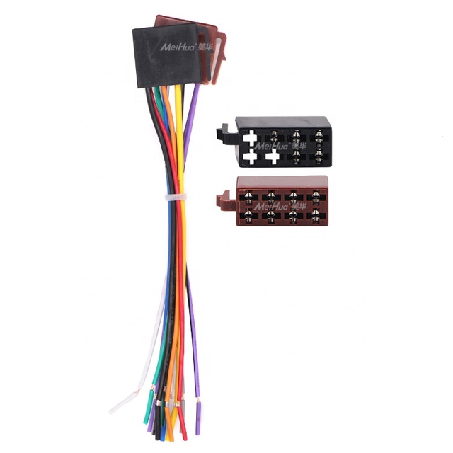 Meihua Universal ISO Radio Harness Connector Adapter Cable Male End for Car Stereo System for Automobile Use