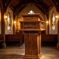 Pupitre d'église liturgique en bois de haute qualité, mobilier de sanctuarium pour rassemblements religieux