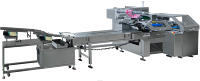 Machine d'emballage horizontale RHZB430 pour sandwichs, hamburgers, pizzas, toasts, croissants et gâteaux