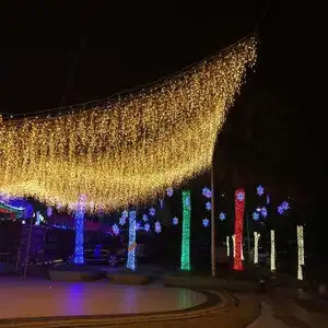 220 v farblicht dekor 3 m led vorhang eisenstiel leiste led weihnachtsvorhang party garten bühne outdoor dekor led-licht