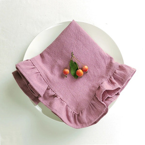 Placemat Franse servetdoek theedoek gegolfde effen kleur pastorale stijl aanpasbare warmte-isolerende mat voor thuis en restaurant - Product Image 2