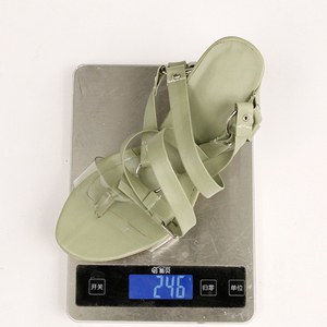 Sandales à talons aiguilles pour femme, grande taille 48, coupe large, à bride croisée à la cheville, talons fins et hauts, chaussures d'extérieur en PVC, escarpins à bride unique - Product Image 6