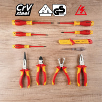 TOLSEN V83411 Ensemble d'outils à main professionnels de haute qualité, 11 pièces, pinces isolées