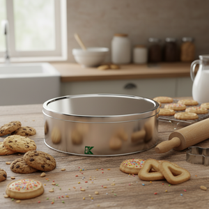 Contenedor Redondo para Galletas Kontensan, Modelo L510, 265xH78mm, 4lt, Tapa Deslizante, Hecho en Turquía - Product Image 3
