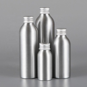 Flacon cosmétique en aluminium argenté avec bouchon à vis 120ml 150ml 250ml 4oz 5oz 8oz - Product Image 4