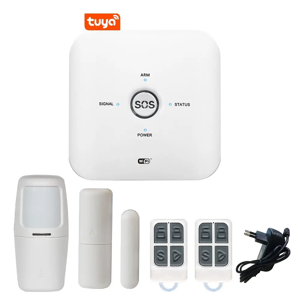 SZMYQ-sistema de alarma antirrobo para el hogar, Kit inteligente inalámbrico con WiFi, GSM, compatible con RF 433MHZ, para protección del hogar