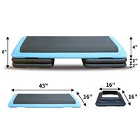 Plataforma de Ejercicio Ajustable, Stepper Aeróbico con Superficie Antideslizante, Elevadores de Altura, Equipo de Cardio para Entrenamiento Físico en Casa
