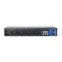 PDU intelligent 220V 10A avec verrouillage à loquet C13, 4 prises, gestion de sous-contrôle, tâches programmées, MQTT, personnalisable pour les salles industrielles