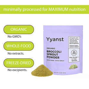 Polvo de brotes de brócoli orgánico de alta calidad, brotes enteros con myrosinasa activa y glucorafanina, suplemento antioxidante - Product Image 2
