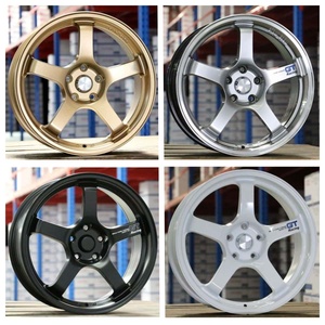 Cerchi in Lega GT Racing all'Ingrosso 15 16 17 18 Pollici, Cerchi JDM a <span class=keywords><strong>5</strong></span> Razze 4X100 5X100 5X114.3, Cerchi Flow Forming con Bordo Profondo - Product Image 2