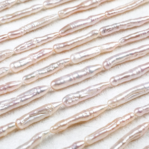 Perlas Sueltas Blancas de Agua Dulce Naturales, Estilo Barroco, Forma de Palillo de Dientes, Material para Manualidades - Product Image 3