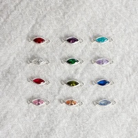 Nouveau 2025 Connecteurs Sertis de Zircon Marquise 3x6mm en Plaqué Or Véritable pour Bracelets Permanents Bijoux Breloques Pierres de Naissance en Argent S925