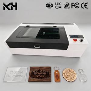 Machine de gravure et de découpe au laser CO2 de bureau 4040 avec refroidissement par eau pour acrylique, bois, MDF, design compact et moderne. Espace- - Product Image 4