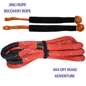 JL ROPE Red 22mm Car Tow Rope Soft Shackles Car Accessories For 4WD OFF ROAD