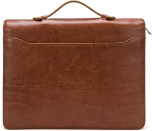 Châu Âu Phong Cách Điên Ngựa Da Kinh Doanh Tập Tin Thư Mục Danh Mục Đầu Tư Chính Hãng Da Du Lịch Nút Mở Tập Tin Danh Mục Đầu Tư - Product Image 6