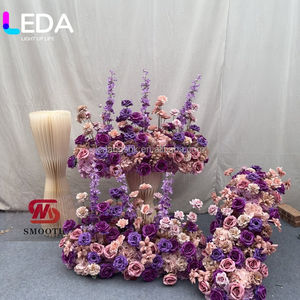 LEDA Hot Flowers Boule de fleurs artificielle de roses violettes pour décoration de mariage, de fête de Noël et centre de table - Product Image 6