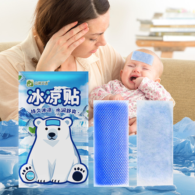 Wholesale Products Hydrogel Cooling Gel Sheet Quick Effect Fever Reducing Cool Patch Ice Cooling Patch for Babies