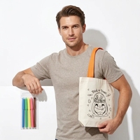 Kit de sac à main en toile DIY Halloween à personnaliser par sérigraphie, réutilisable, pour développer la créativité et la dextérité manuelle