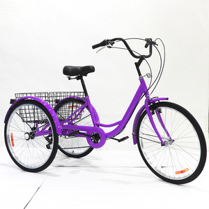 Triciclo per Adulti e Anziani <span class=keywords><strong>con</strong></span> <span class=keywords><strong>Ruote</strong></span> Grandi/Pneumatici Fat da 24 Pollici, 7 Velocità, Capacità di Carico 160 kg, Pedicab a <span class=keywords><strong>Tre</strong></span> <span class=keywords><strong>Ruote</strong></span> - Product Image 2